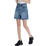 Relaxed Fit Whisker Denim Shorts