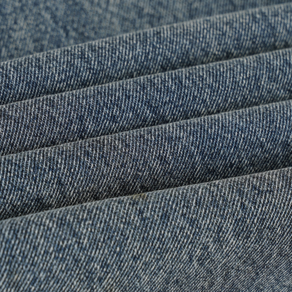 Laser Print Vintage Curved Denim Wide Leg Jeans