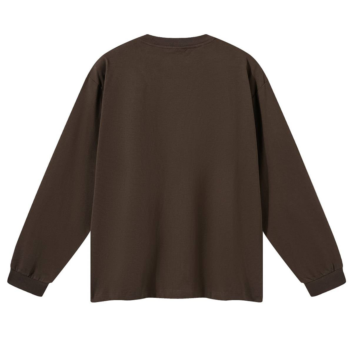 Solid Loose Fit Side Split Hem Long Sleeve T-Shirt