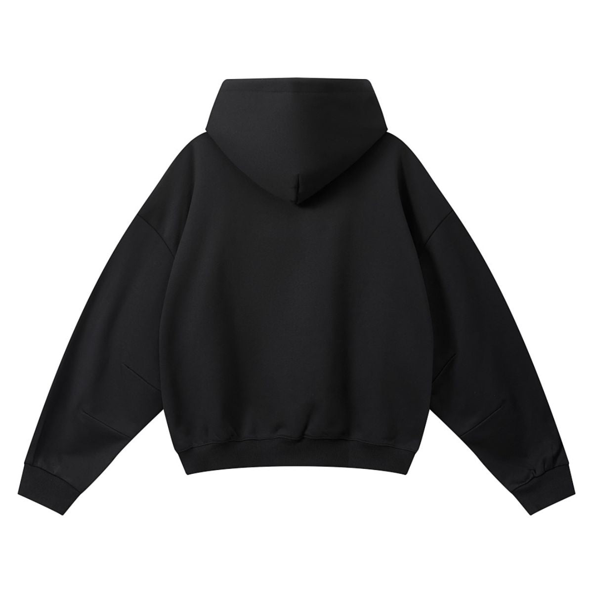 Vintage Fleece‑Lined Oversized Curved Sleeve Hoodie