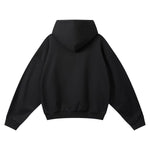 Vintage Fleece‑Lined Oversized Curved Sleeve Hoodie