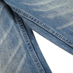 Vintage Washed Whiskered Wide Leg Jeans