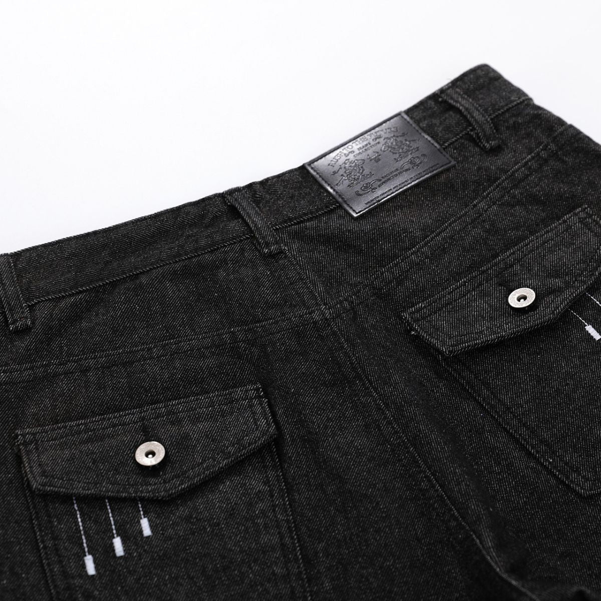 Vintage Raw Denim Wide Flare Jeans