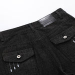 Vintage Raw Denim Wide Flare Jeans