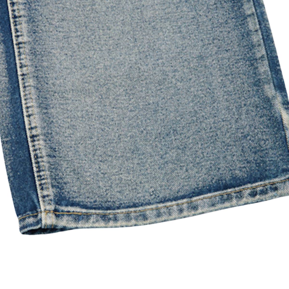 Retro Bleached Ripped Loose Fit Wide Leg Jeans