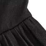 Falda vaquera con bordado de perlas y lavado vintage