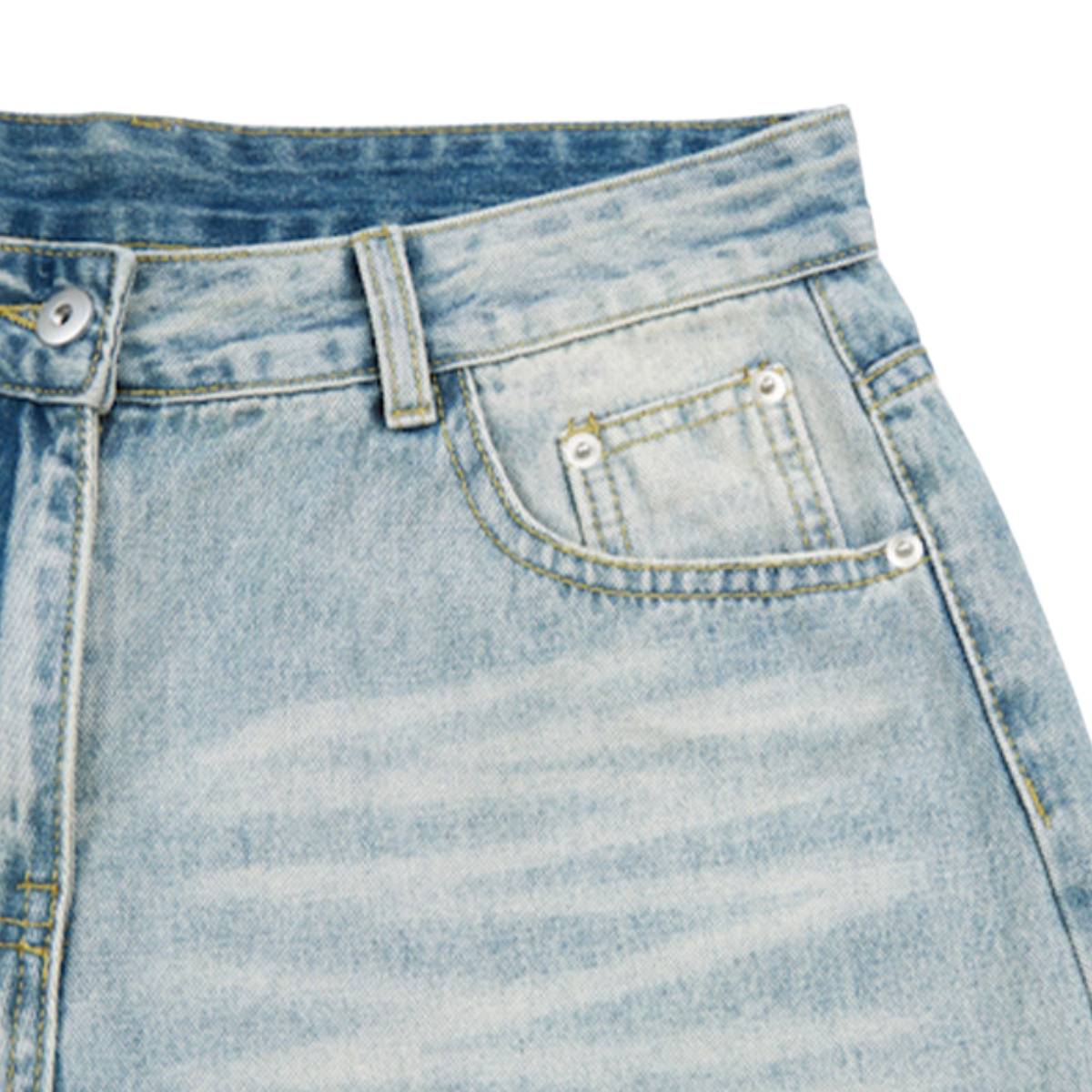 Wash Utility Pocket Denim Shorts