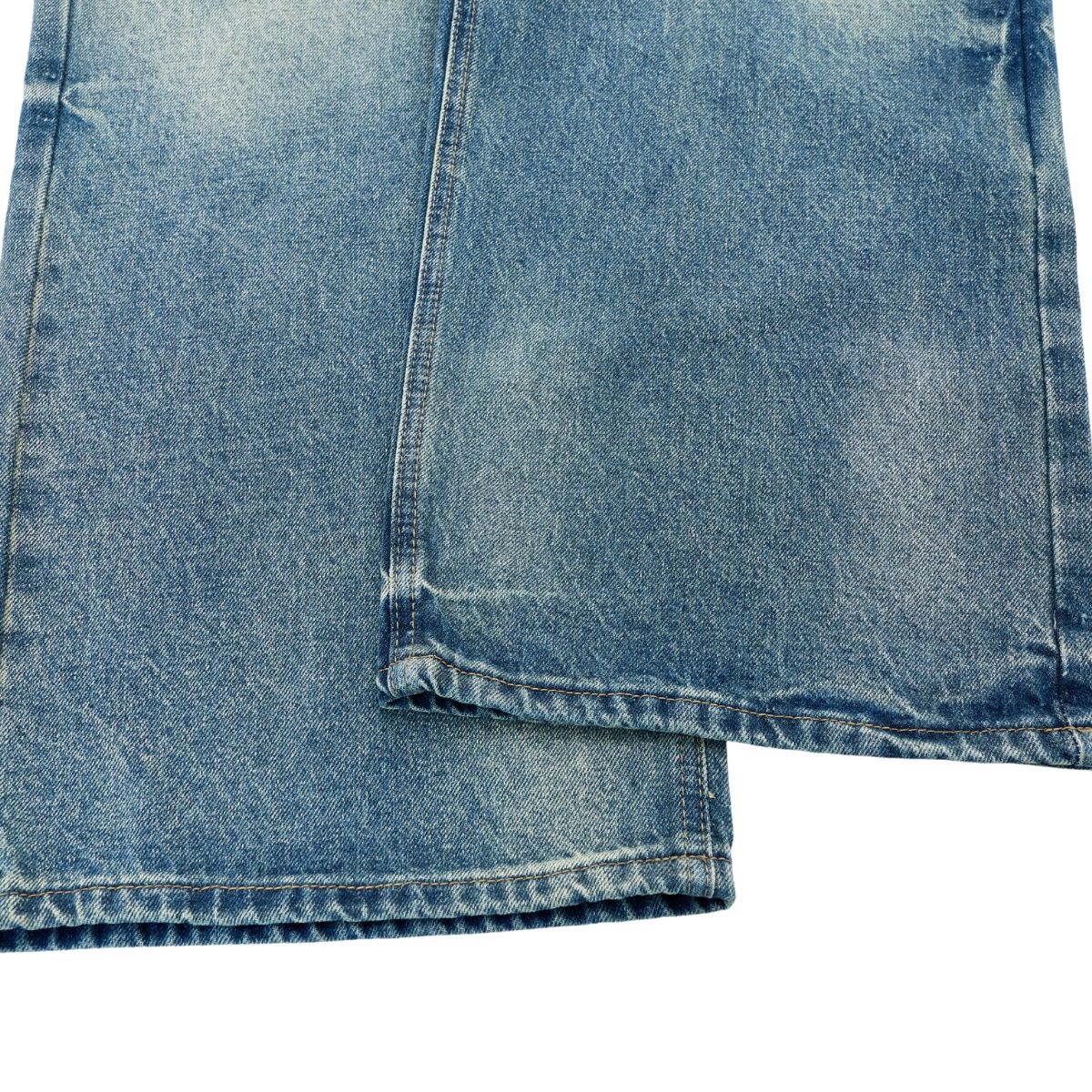 Fold Waist Wide Leg Jeans