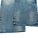 Fold Waist Wide Leg Jeans