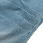 Ruched Denim Halter Mini Dress