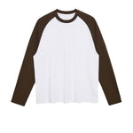Relaxed Contrasting Colors Raglan Long Sleeve Top 270gsm