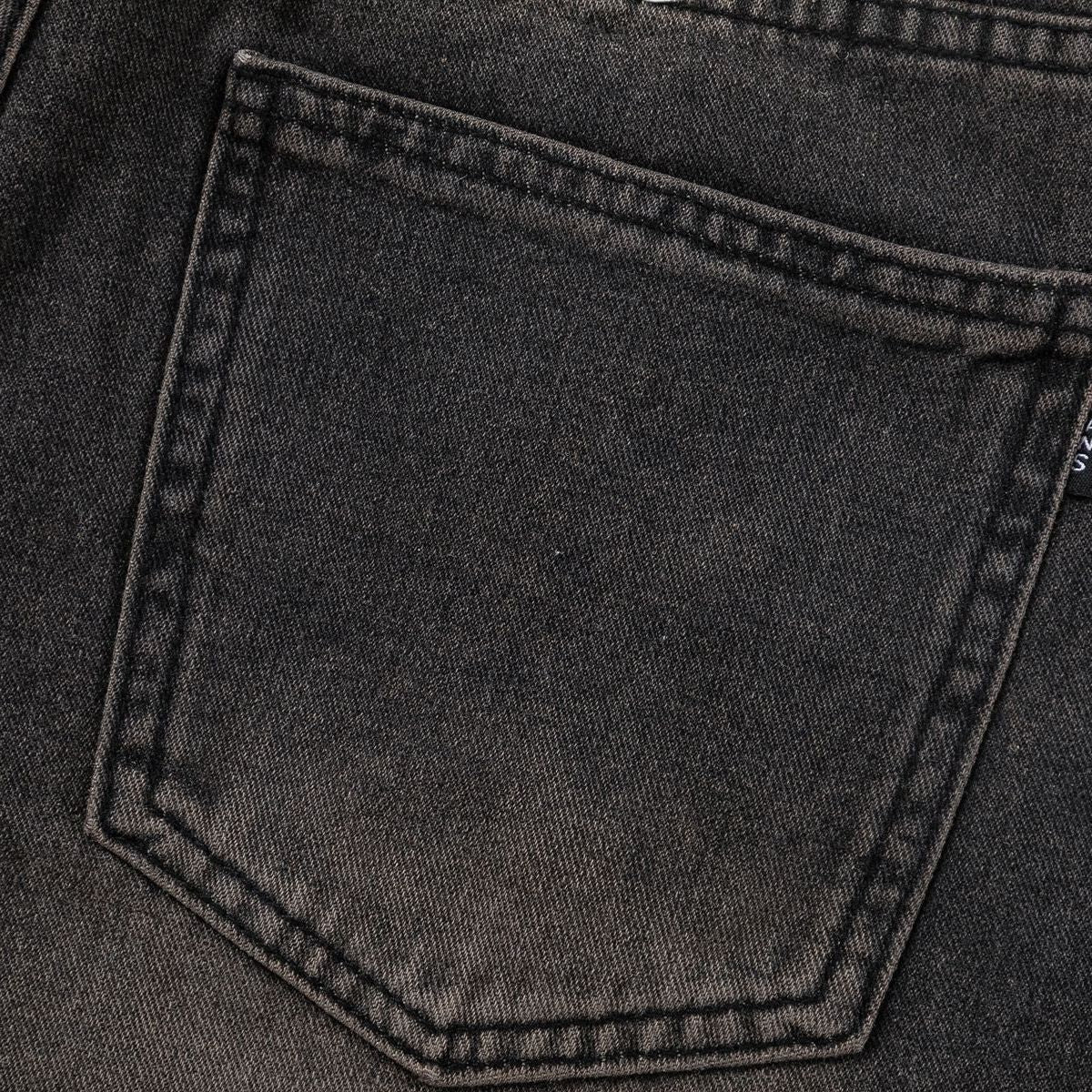 Vintage Washed Black Straight Leg Jeans