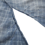 Washed Vintage Plaid Relaxed Retro Denim Jeans