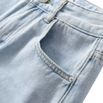 Washed Whisker Denim Mini Skort