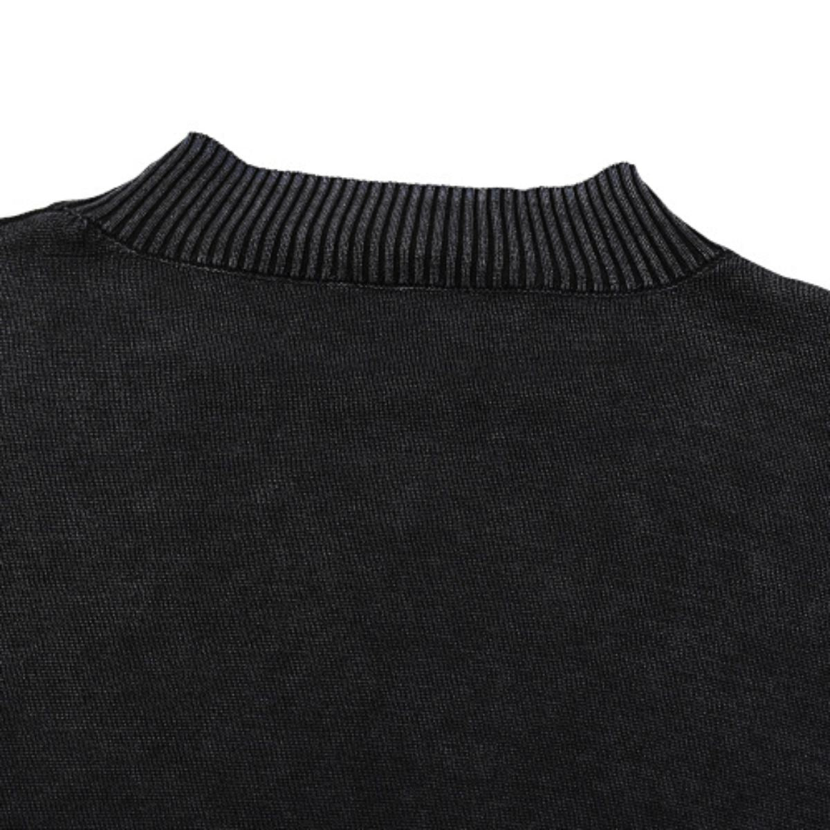 Vintage Snow Wash Cropped Cotton Knit Sweater