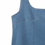 Falda vaquera con bordado de perlas y lavado vintage