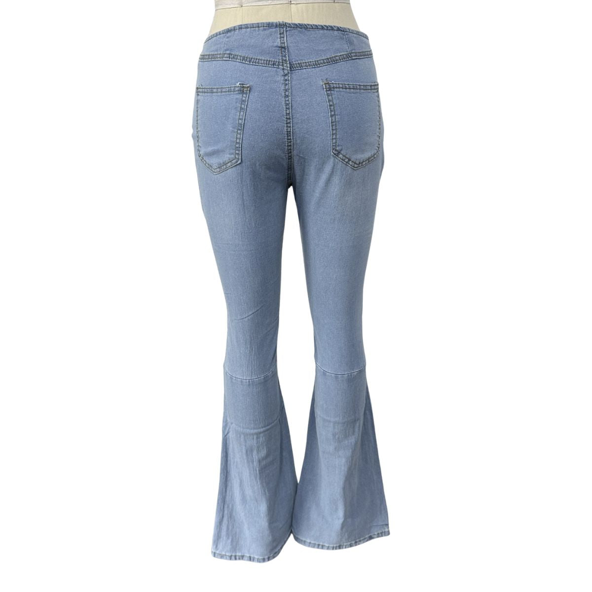 Mid Rise Tummy Control Stretch Flare Casual Jeans