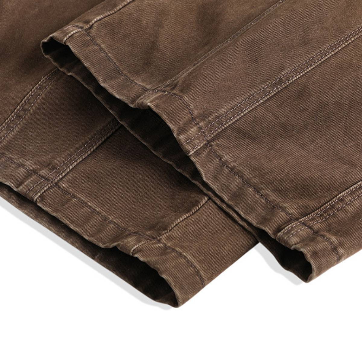 Striped Corduroy Patchwork Relaxed Fit Multi-Pocket Utility Cargo Pants