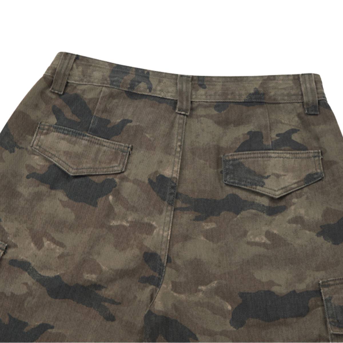 Vintage Camo Heavy Wash Relaxed Cargo Pants