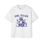 Girl Dinner Raccoon Tacos Graphic Tee-INNBLAC Fashion Apparel