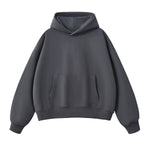 Solid Color Baggy Fleece Hoodie