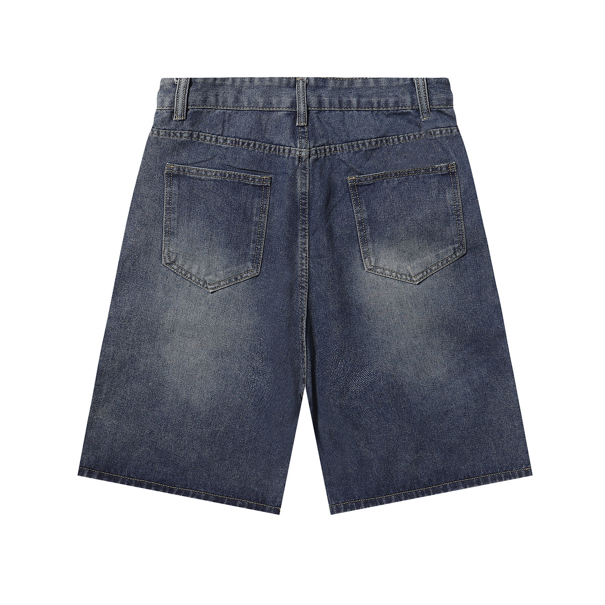 Bermudas vaqueras rasgadas con parches de camuflaje