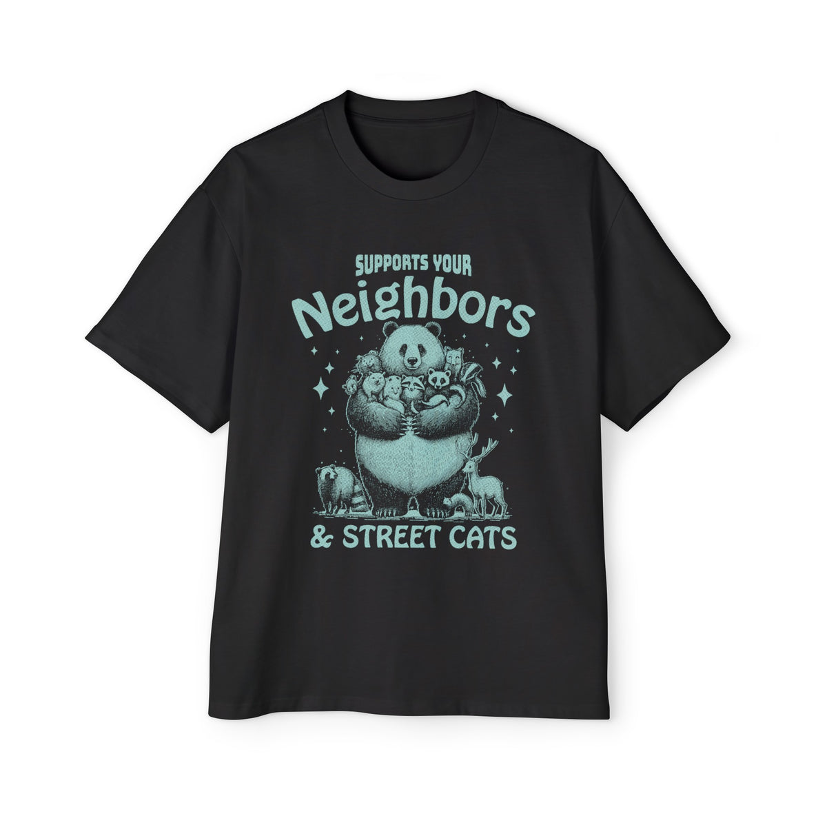 Supports Your Neighbors And Street Graphic Tee-INNBLAC Fashion Apparel