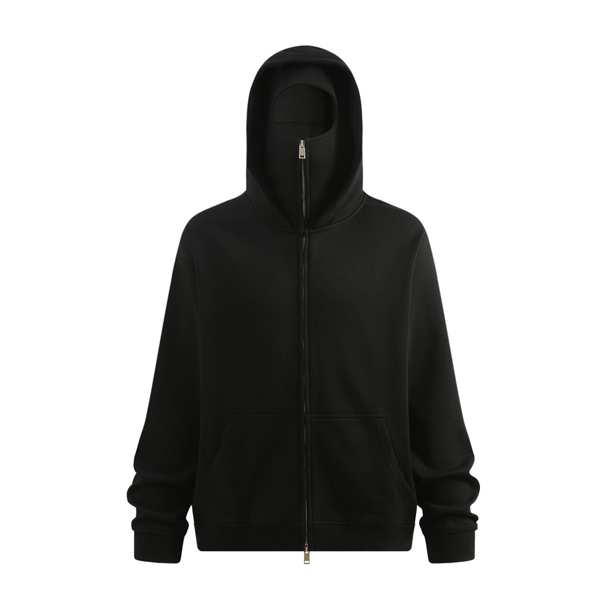Unisex Full-Zip Fleece Layered Hood Hoodie
