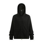 Unisex Full-Zip Fleece Layered Hood Hoodie