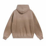 Destroyed Oversized Acid Wash Bleach Splatter Hoodie