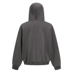 Vintage Oversized Full Zip Kangaroo Pocket Hoodie