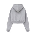 Solid Kangaroo Pocket Crop Hoodie