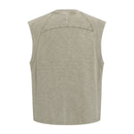 Raw Edge Distressed Studded Sleeveless Tee
