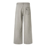 Vintage Washed Workwear Wide-Leg Relaxed Cargo Pants