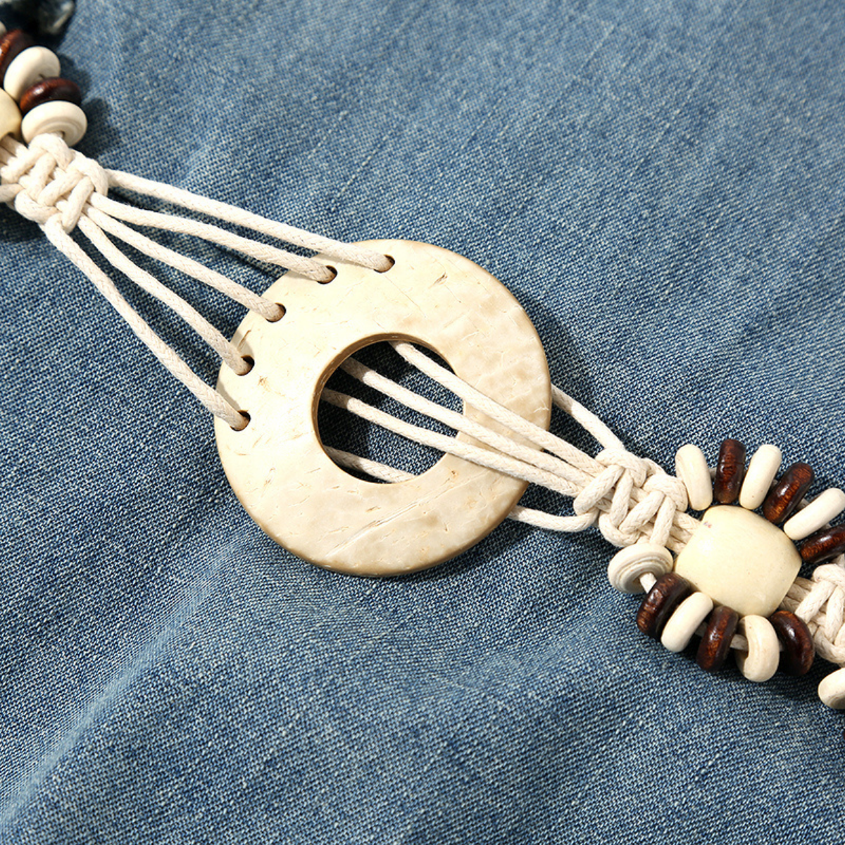 Button-Front Sleeveless Denim Belted Shirt Dress