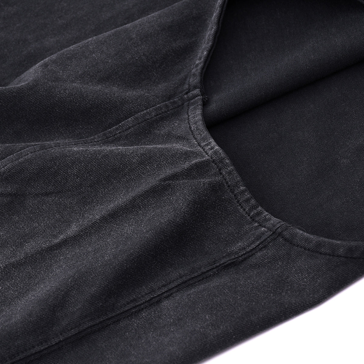 Black Washed Cotton Sleeveless T Shirt 8.25oz