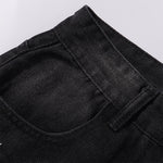 Black Washed Wide Leg Denim Jeans