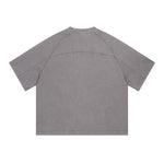 Camiseta vintage de algodón con patchwork lavado de 8.55 oz