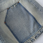 Vintage Wash Straight Leg Denim Bermuda Shorts