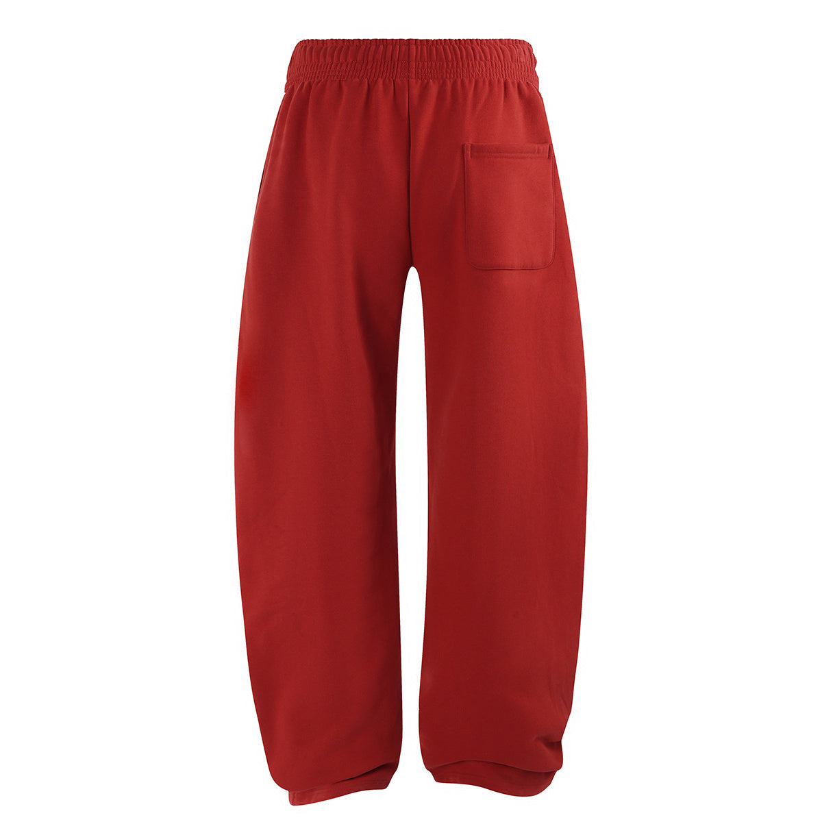 Elastic Drawstring Waist Fleece Jogger Pants