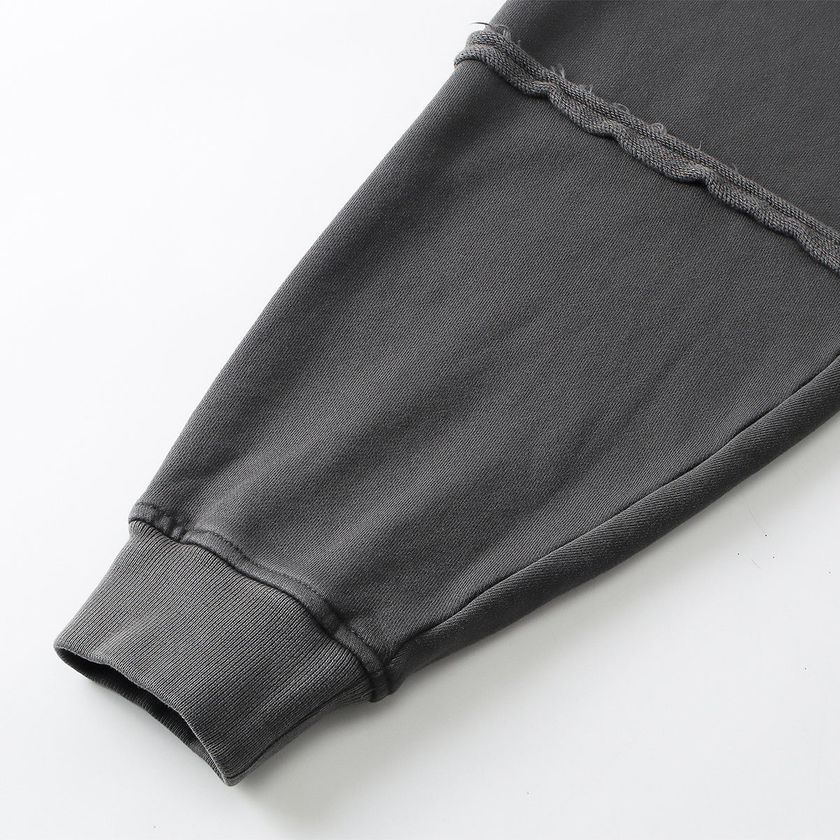 Distressed Vintage Wash Zip Up Hoodie