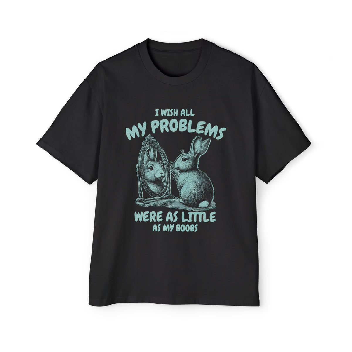 Rabbit With Mirror Graphic Tee-INNBLAC Fashion Apparel