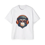 Monkey With Headphones Graphic Tee-INNBLAC Fashion Apparel