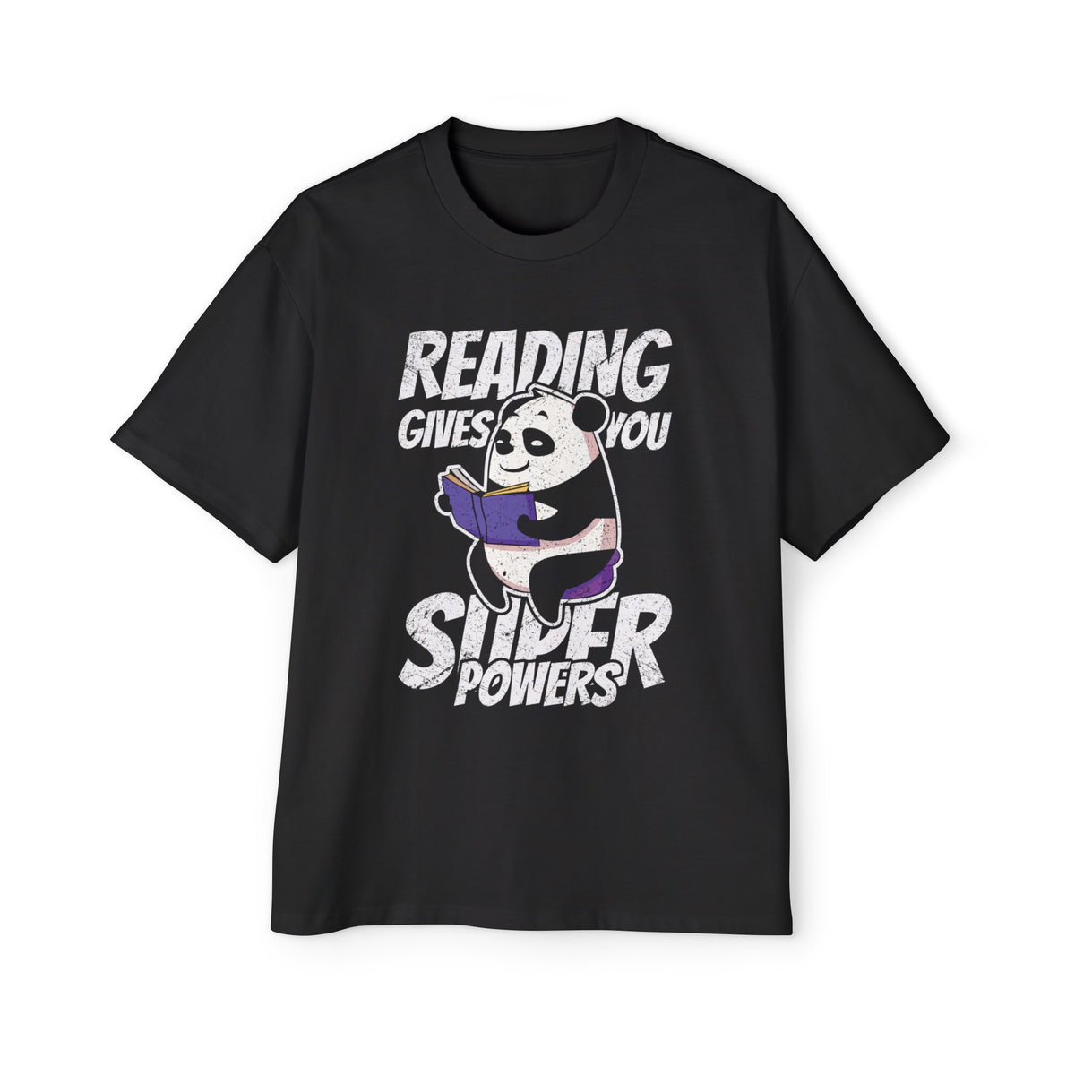 Panda Books Lover Graphic Tee-INNBLAC Fashion Apparel
