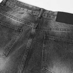 Loose Fit Gray Paint-Splatter Jeans