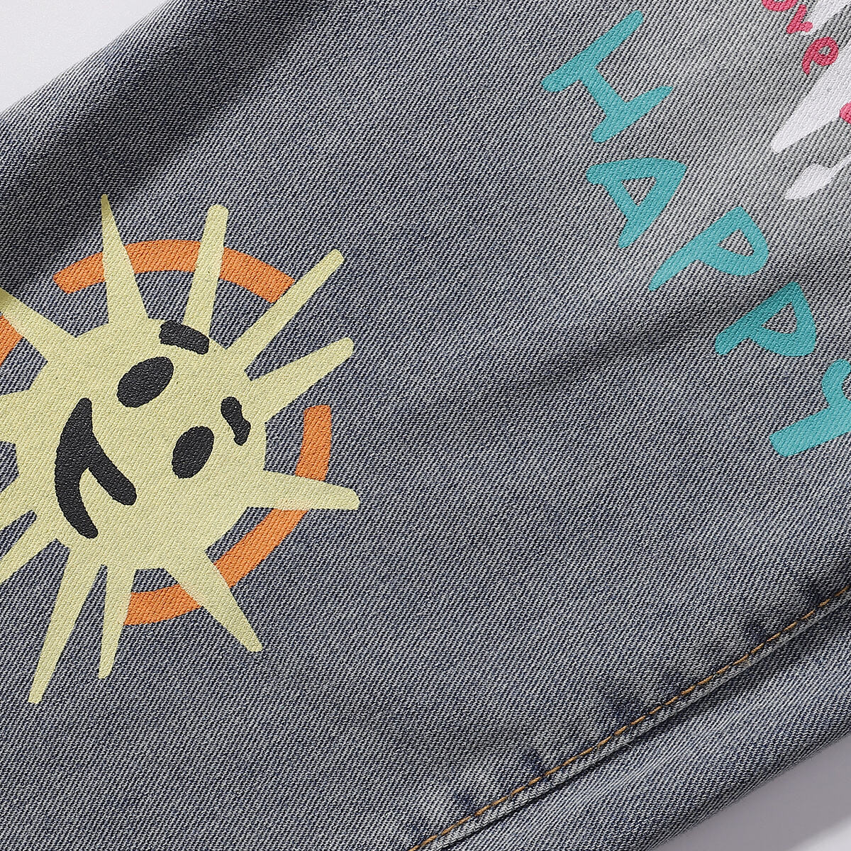 Streetwear Graffiti Printed Baggy Jeans