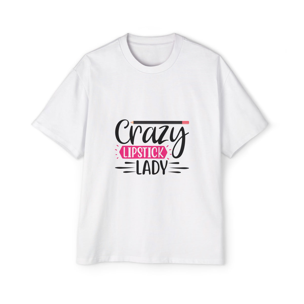 Crazy Lipstick Lady Graphic Tee-INNBLAC Fashion Apparel