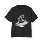 Lonely Monkey Sitting On UFO Graphic Tee-INNBLAC Fashion Apparel