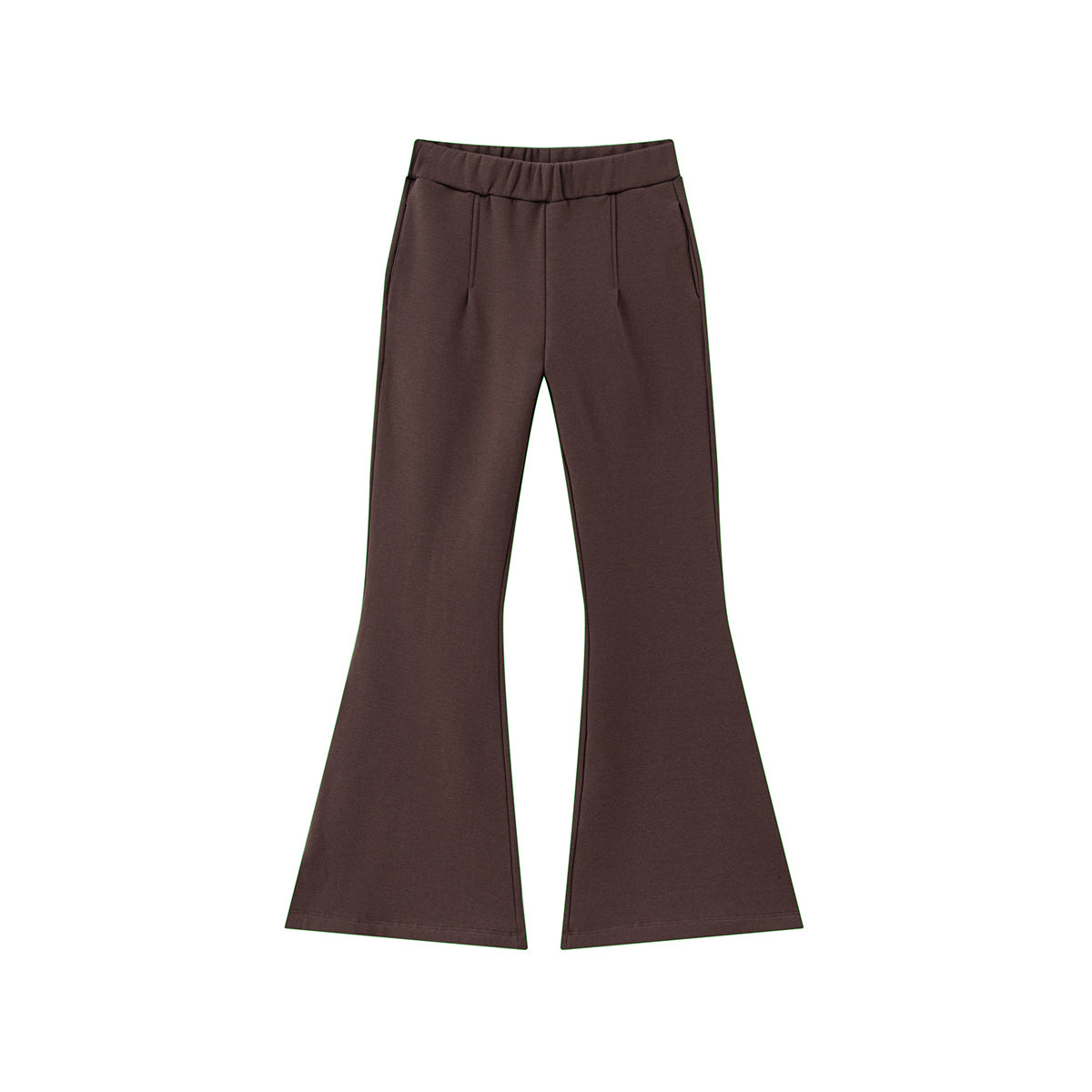 Women's Pleated Flared Plush Trousers