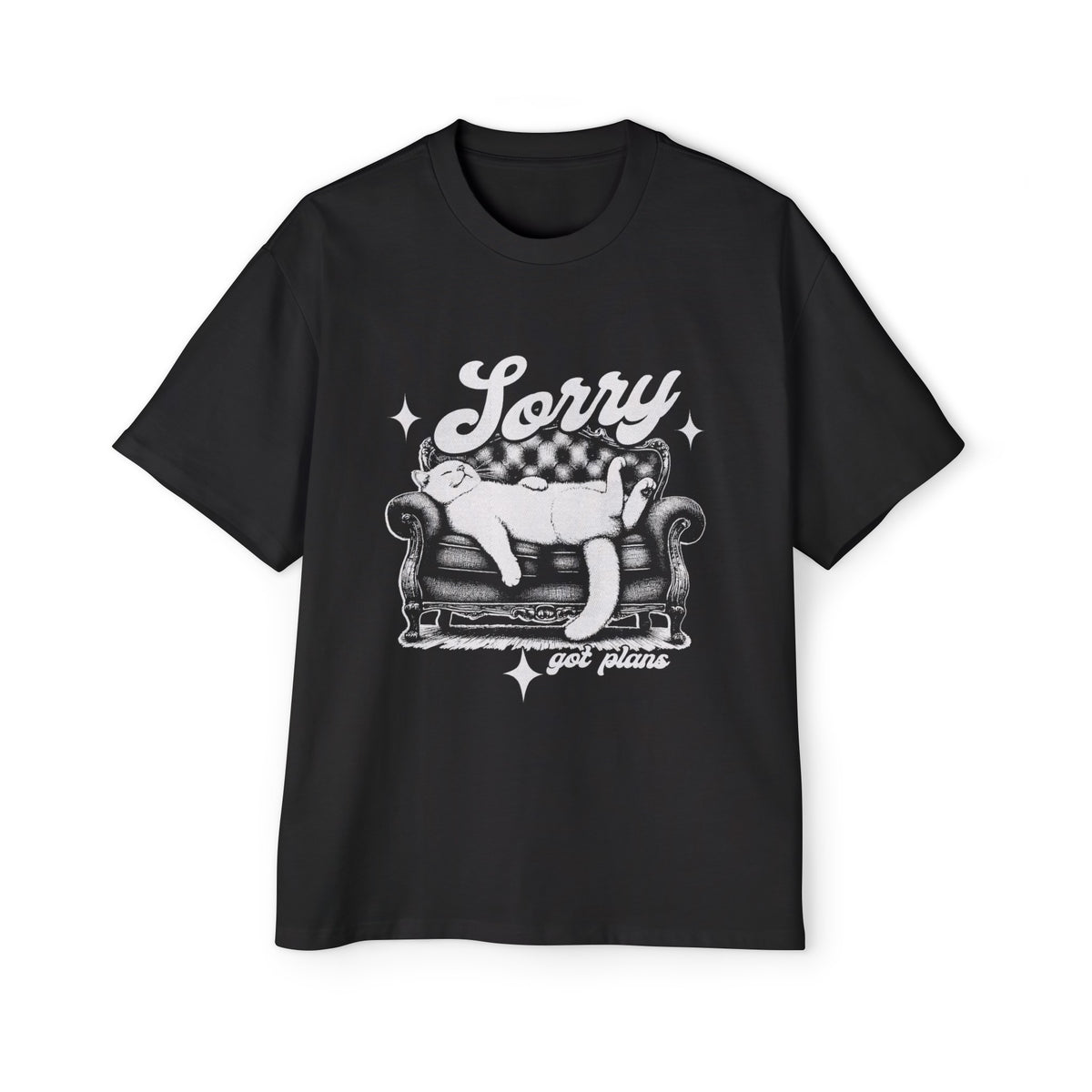 Lazy Cat Graphic Tee-INNBLAC Fashion Apparel